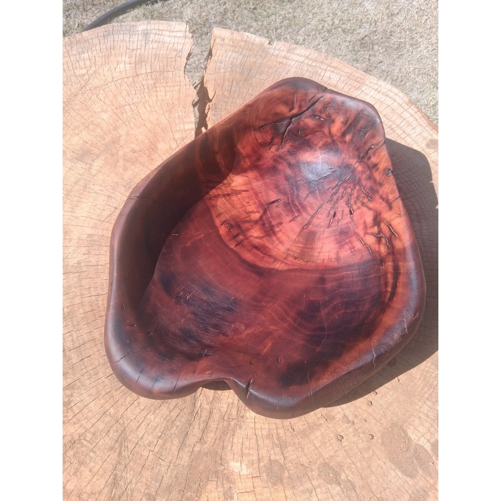 JTC Heritage Forge Reclaimed California Pepper Wood Bowl 12" Brown Historic